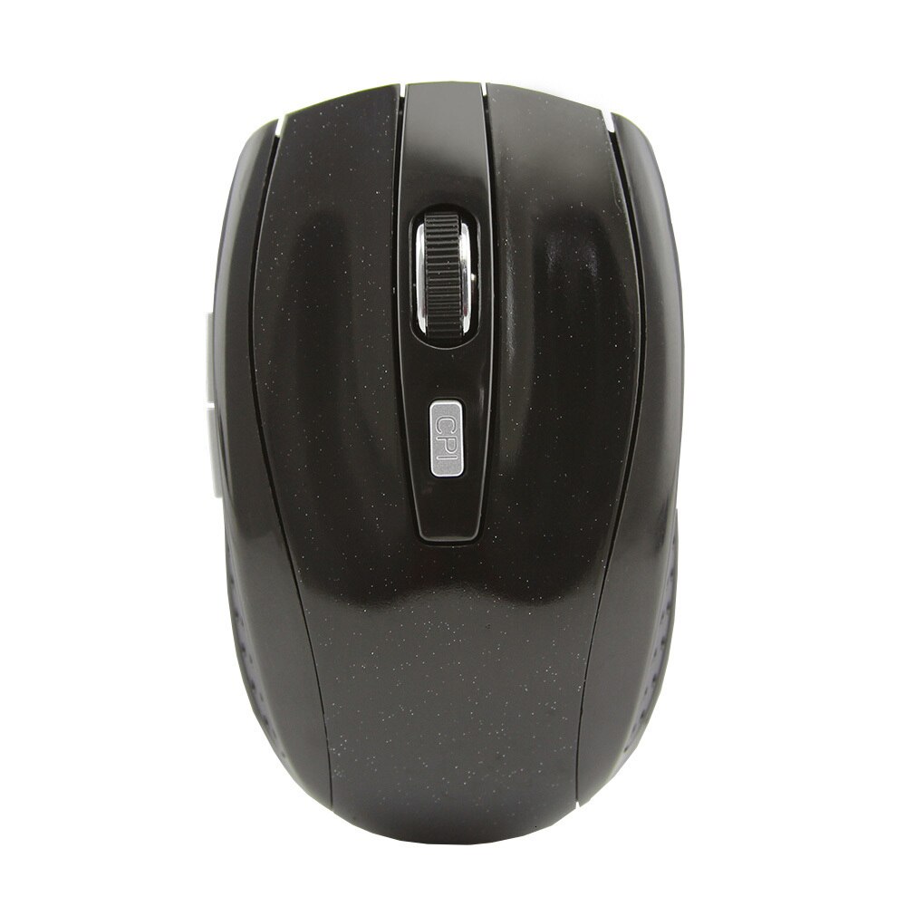 5 przycisk mysz na komputer bezprzewodowy 2.4G ergonomiczny przenośny 1600 DPI regulowany mysz optyczne optyczne USB mysz do laptopa PC: Black