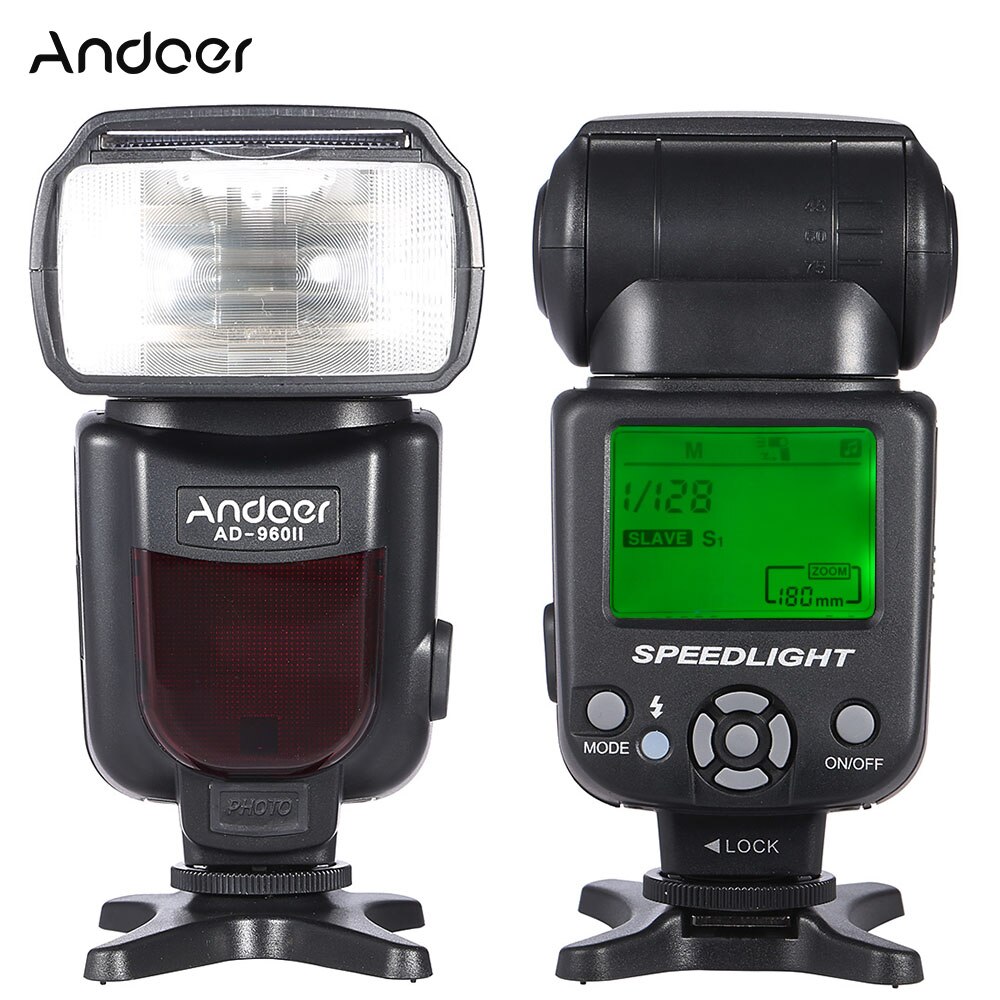 Andoer-pantalla LCD Universal AD-960II para cámara, Flash Speedlite GN54 para Nikon, Canon, Pentax, DSLR