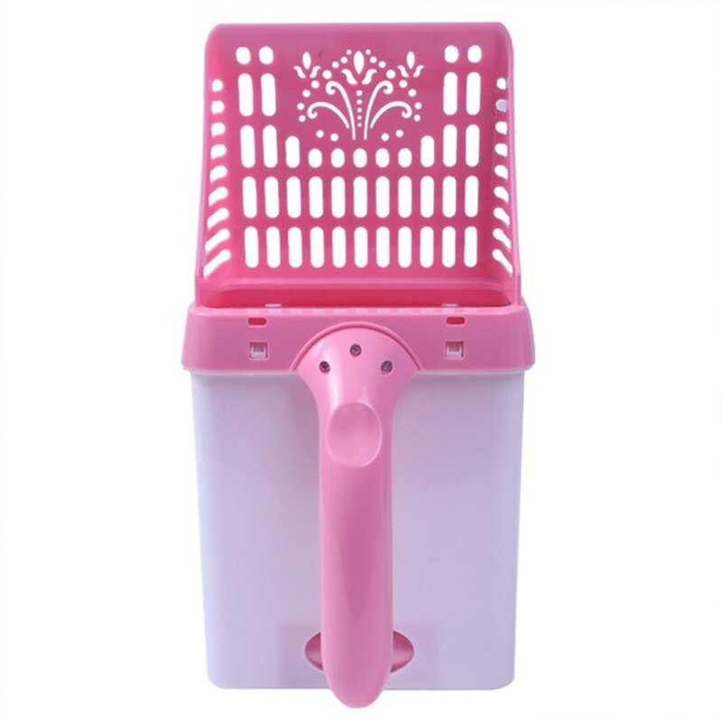 Pelle à litière pour chat, pour chien, tamis de nettoyage, boîte pour animaux domestiques, sacs à ordures: Rose