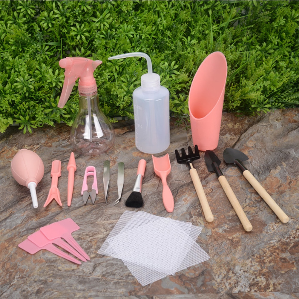 12 pièces 16 pièces bonsaï creuser arrosage maison bricolage outil semis Succulent plantation semis élagage en plastique Mini jardin planteur Kit