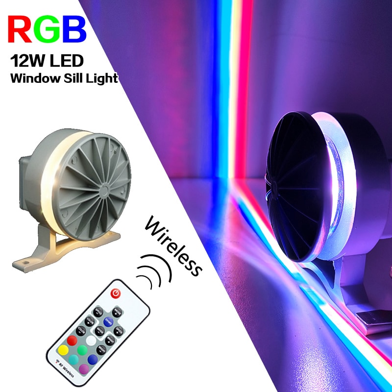12W RGB LED Fenster sill licht für Tür Rahmen Zauberstab KTV Hotel Bar Korridor kabellos LED Zauberstab Lampen 360 grad Fenster Beleuchtung