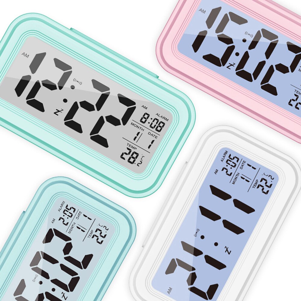 Schreibtisch Digital LED Alarm Uhren Thermometer Woche Schlummern Uhr Electonic Tisch Kalender Beleuchtung LCD Anzeige Heimat Timer