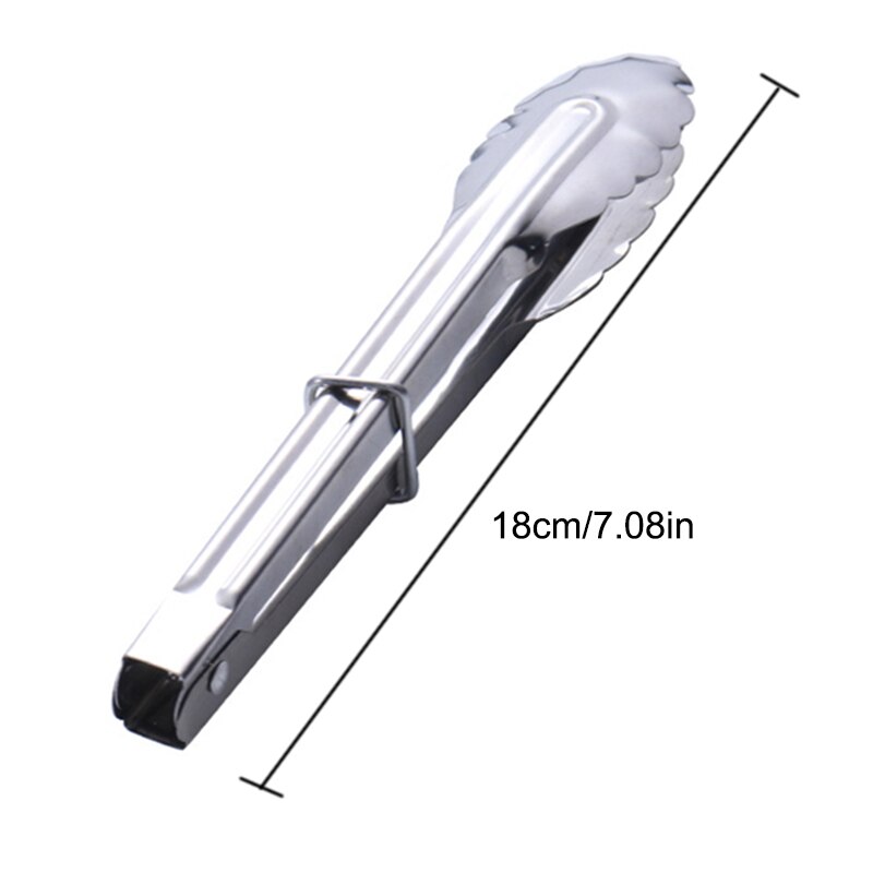 Stainless Steel Cooking Tongs Non-Stick Barbecue Tongs Bread Tongs for Kitchen Salad Serving Tong Anti Heat Bread Clip: 18cm