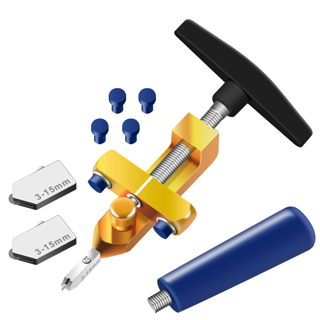 8PCS Easy Glide Glass Tile Cutter 2 In 1 Ceramic Tile Glass Cutting One-piece Cutter Portable Cutter Tool: Gold