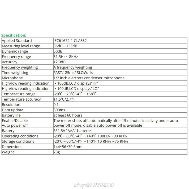 Digital Noise Meter Sound Level Meter 35-135 db Decibel Monitor Intelligent Logger Diagnostic Tool GN101 D23 20