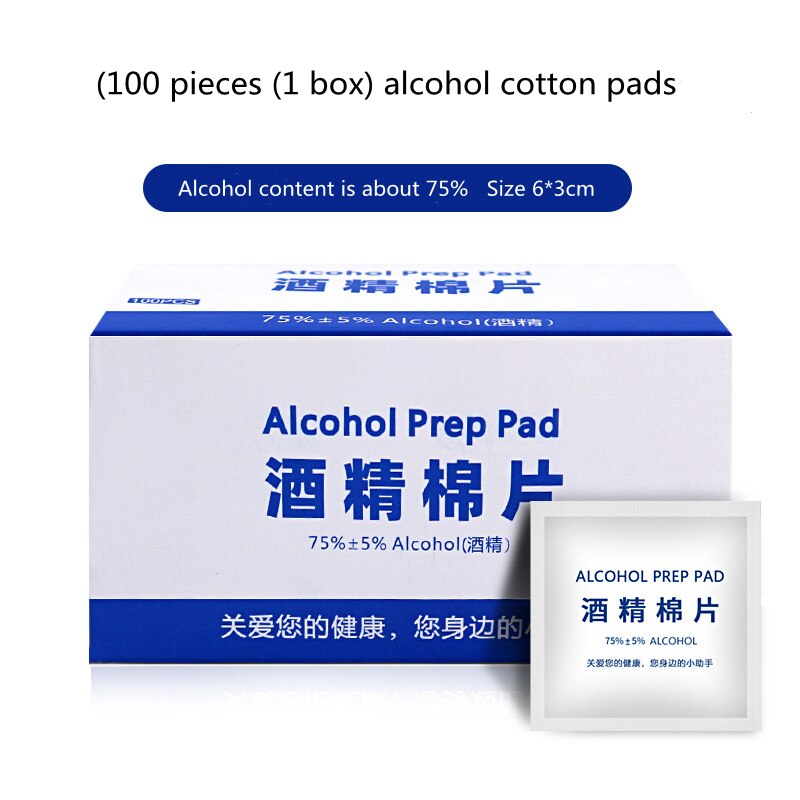 100 Stuks \ Doos Alcohol Pad Nagellak Remover Doekjes Antiseptische Huid Cleaning Pads Wegwerp Sieraden Mobiele Telefoon Schoon veeg: Default Title