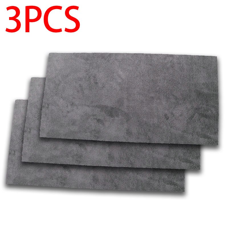 60*30cm autowashanddoeken 450/800 gsm multifunctionele handdoek voor autodetailing dikke autoreiniging superabsorberende droogdoek: 3 stuks 60 x 30cm / 800 gsm