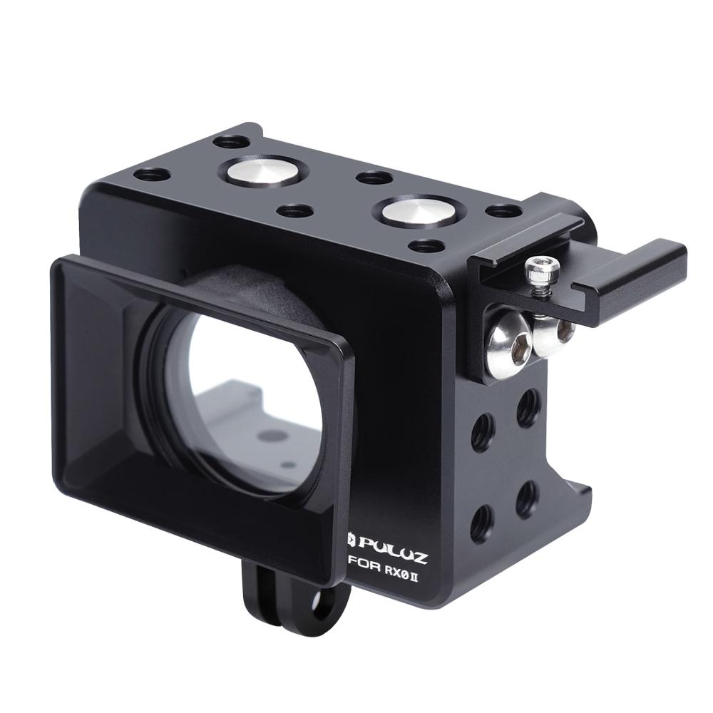 Voor Sony RX0 RX0 Ii Behuizing Shell Cnc Aluminium Beschermende Kooi Met 37Mm Uv Lens Koude-Schoen base Mount Schroef Statief Adapter