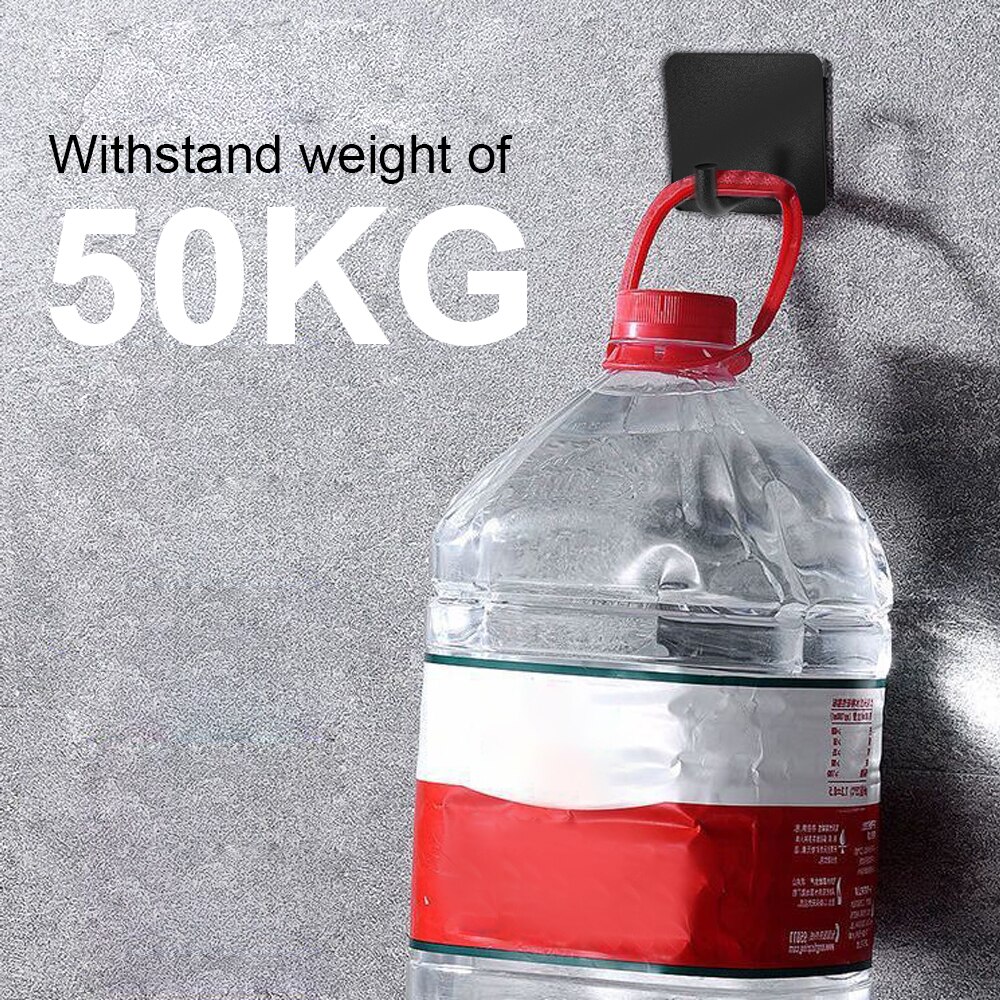 Adhesive Hooks Heavy Duty Wall Rack Waterproof Stainless Steel Rack Rustproof Hanger for Bathroom Bathroom Accessories