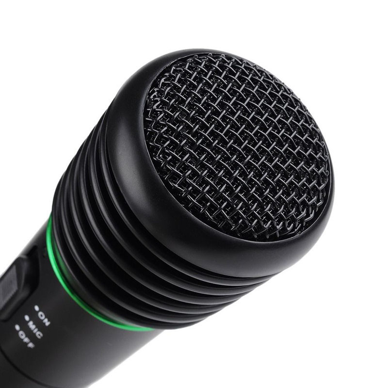 Högtalarljudet förstärkare trådbundet eller trådlöst 2 i 1 handhållen mikrofon mic mottagarsystem enkelriktad