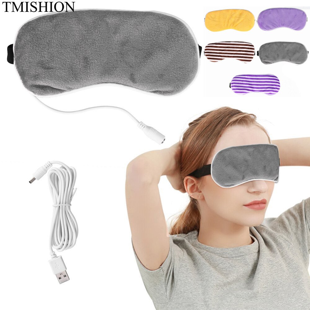 Mascarilla antifaz de vapor con calor USB, máscara de lavanda para ojos, antiojeras parche ocular, masajeador de ojos, alivio de la fatiga, sueño, viaje, sombra de ojos