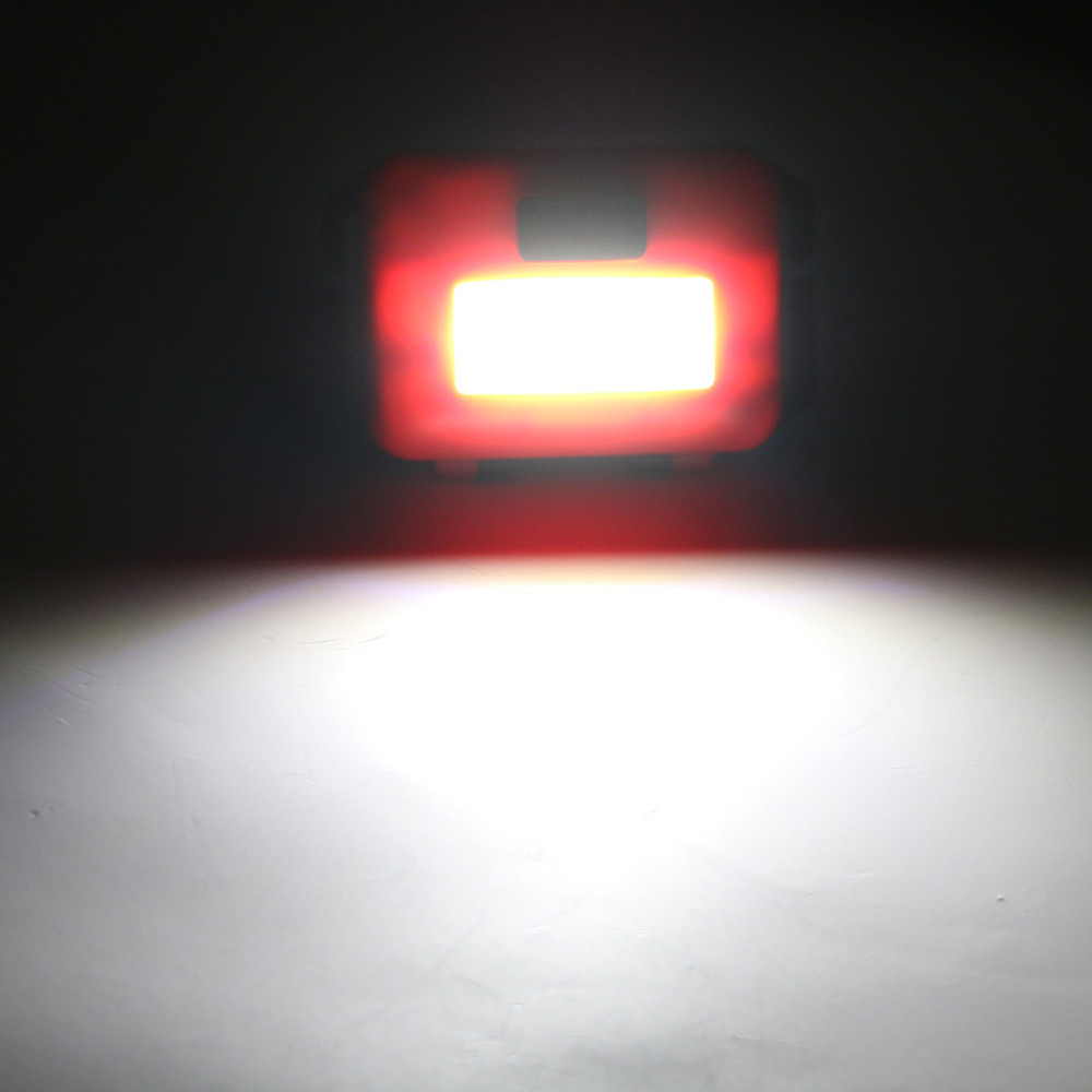 Headlamp LED 3 Mode Headlight Mini Plastic Lamp Flashlight 3AAA Torch For Camping Hiking NO Battery