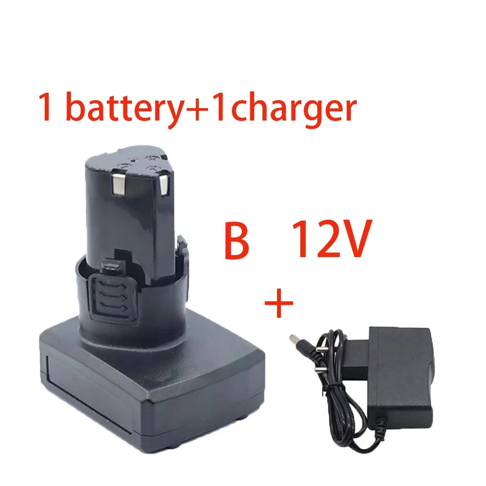 Batería recargable Universal de alta capacidad, 12V, 6800mAh, para herramientas eléctricas, destornillador eléctrico, taladro eléctrico, batería de iones de litio: Caqui oscuro