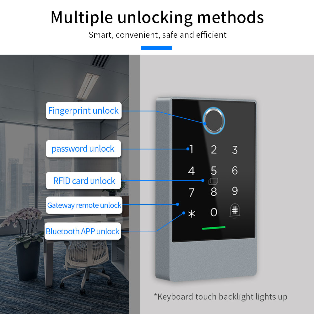 Ttlock K3/K3F Vingerafdruk Toegangscontrole Deur Systeem Opener Voor Intercom Nfc Bluetooth Elektrische Poort Keypad 13.56Mhz Rfid kaart