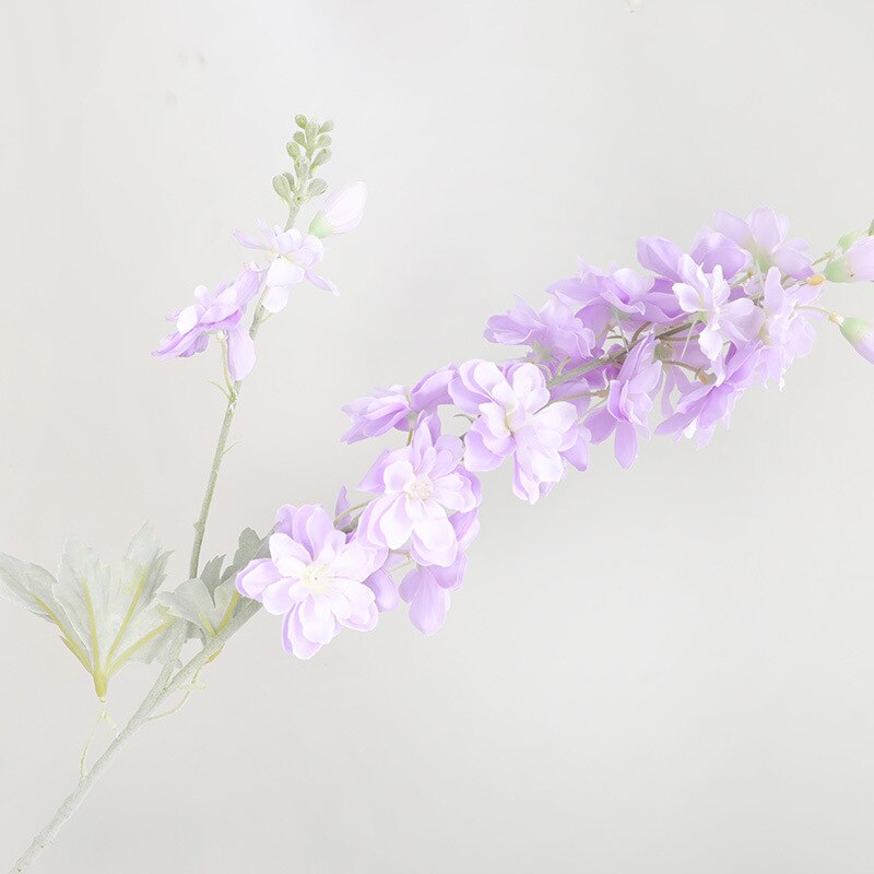 Beautiful Delphinium flower branch flores silk Artificial flowers for home Wedding decoration fleur artificielle: Purple