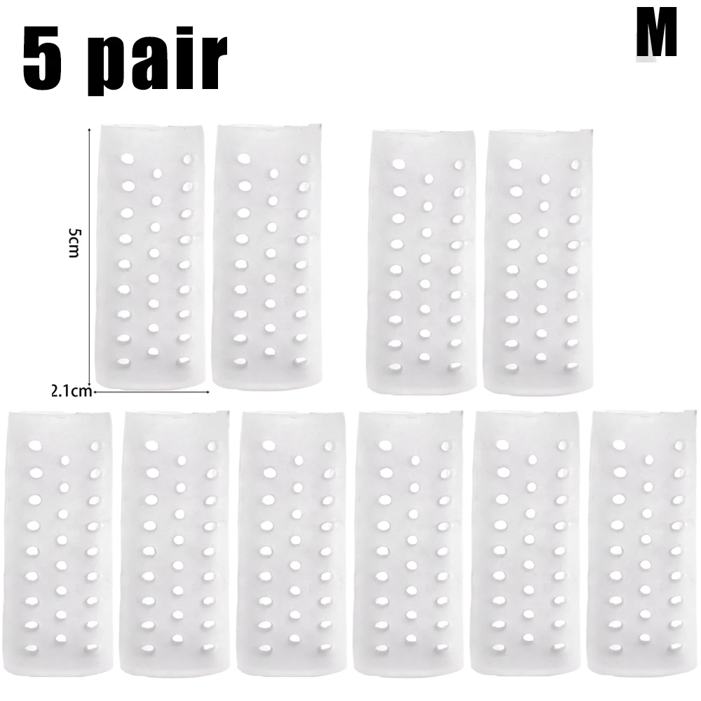 5pairs Toe Protective Covers Double Opening Breathable Silicone Toe Caps Soften Calluses and Corns Transparent Foot Care Tools: Chocolate