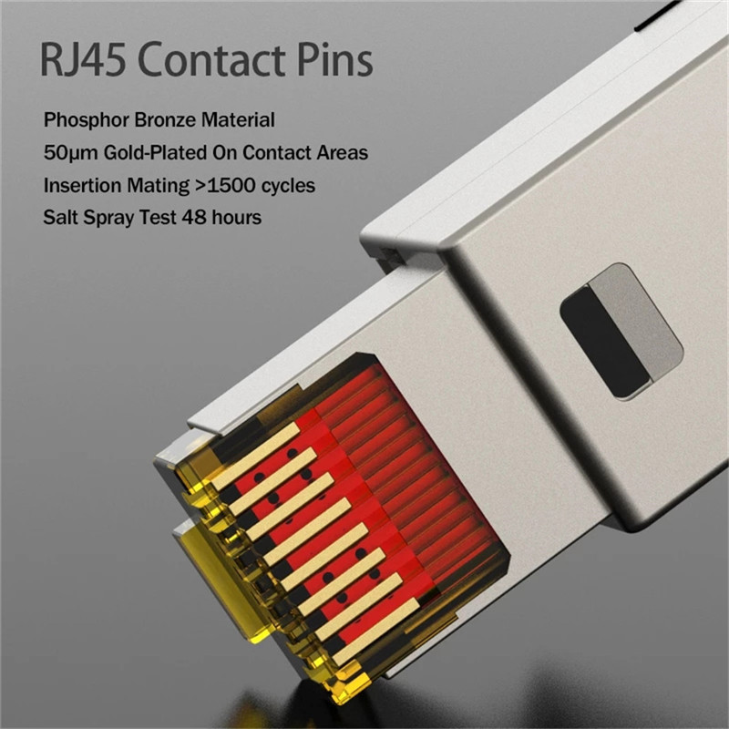 Cat6 Cat6A Cat7 Cat8 Industrial Ethernet Connector RJ45 Shielded Field Plug Tool Free Easy Metal Die-Cast Termination Conector