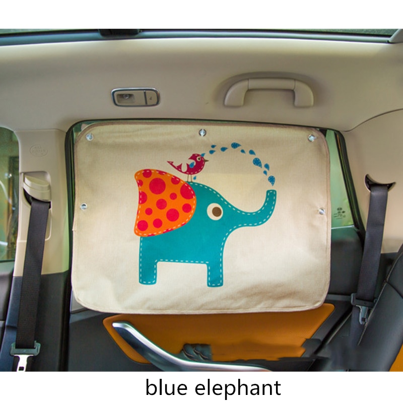 Pare-soleil pour pare-brise de voiture, 70x50cm, joli dessin animé, protection pour fenêtre latérale arrière