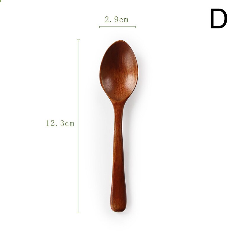 Wooden Spoon Bamboo Kitchen Cooking Utensil Tool Soup Teaspoon Catering For Kicthen Wooden Spoon: D