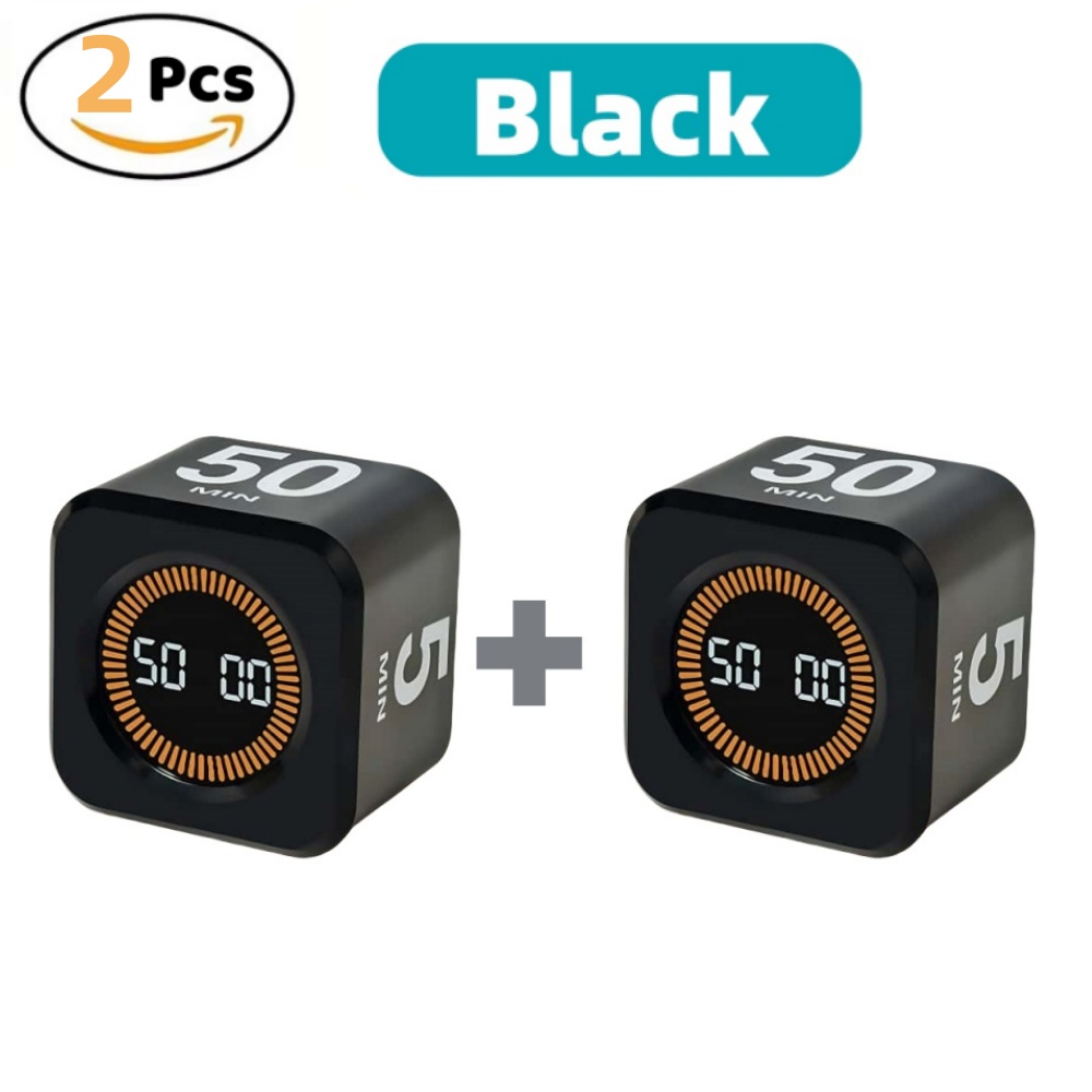 Pomodoro Timer Silent Flip Timer - Digital Visual Study Timer Clock,for Study&kitchen&Shower Cute Time Manager,5/10/25/50min: Pink