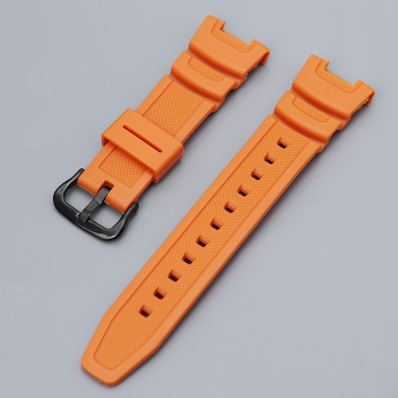 Für Casio SGW100 Harz Armbinde Geeignet SGW-100 Männer Gummi Wasserdichte Sport Gurt Ersatz Armbinde Uhr Zubehör: rot Schwarz
