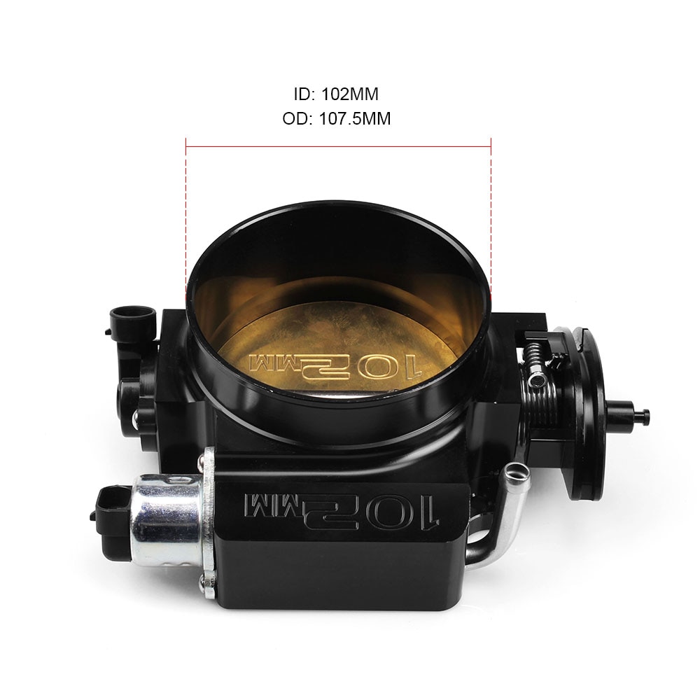 RASTP - Performance Billet Aluminum High Flow Intake Manifold 102mm Throttle Body For LS1 LS2 LS3 LS6 LSX Black/Silver RS-THB001