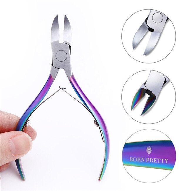 Geboren Pretty Chameleon Nail Teennagel Clipper Trimmer Nipper Cutter Ingegroeide Rvs Pedicure Care Nail Art Gereedschap: Pattern 1