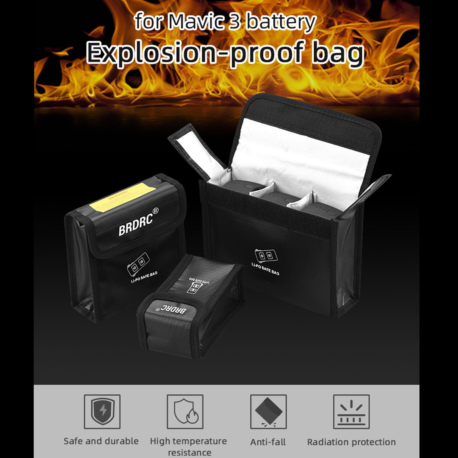 Battery Safe Bag Explosion Proof Fireproof Protection Lipo Battery Pouch Protector Storage for DJI Mavic 3 Accessories