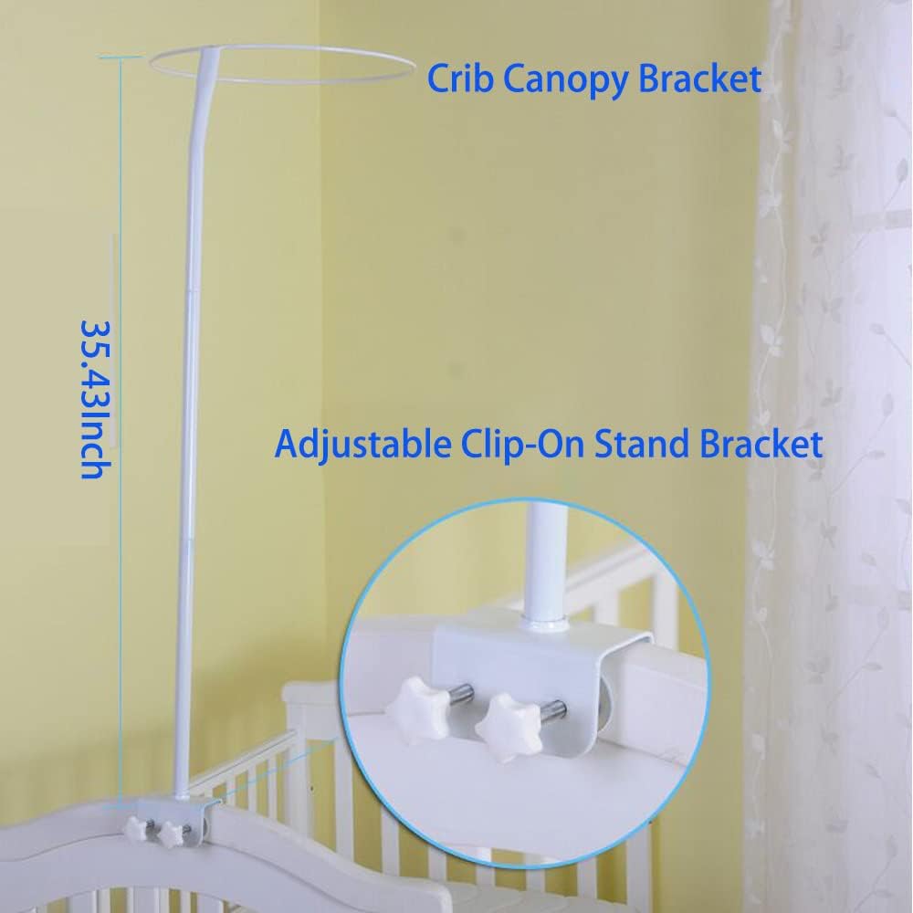 Crib Canopy Holder Mosquito Net Stand Holder Set Metal Adjustable Clip-On Stand Bracket for Rack Mosquito Net Accessories