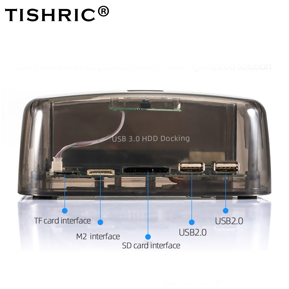 TISHRIC IDE/SATA Multifunctional Hard Disk Case 2.5&quot;/3.5&quot; IDE SATA Hard Drive to USB 3.0 HDD Docking Station External HD Case