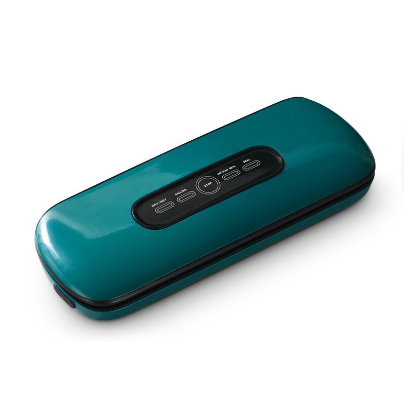 Witte Dolfijn Food Vacuum Sealer Verpakking Machine Keuken Opslag Met 10 Pcs Gratis Voedsel Saver Zakken Sluitmachine: dark green