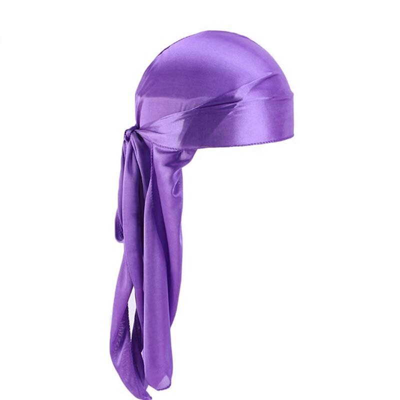 Durag en Satin pour homme, bandeau de , bandana, Turban rose, Pirate, bandeau pour homme en soie, 1 pièce: LPP