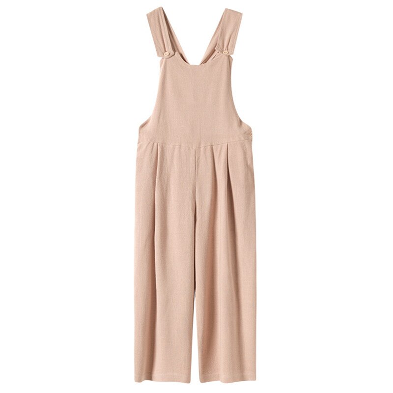 6 Tot 16 Jaar Kids & Tiener Meisjes Zomer Solid Cotton Casual Overall Jumpsuits Kinderen Meisje Mode Wijde Pijpen Overall broek