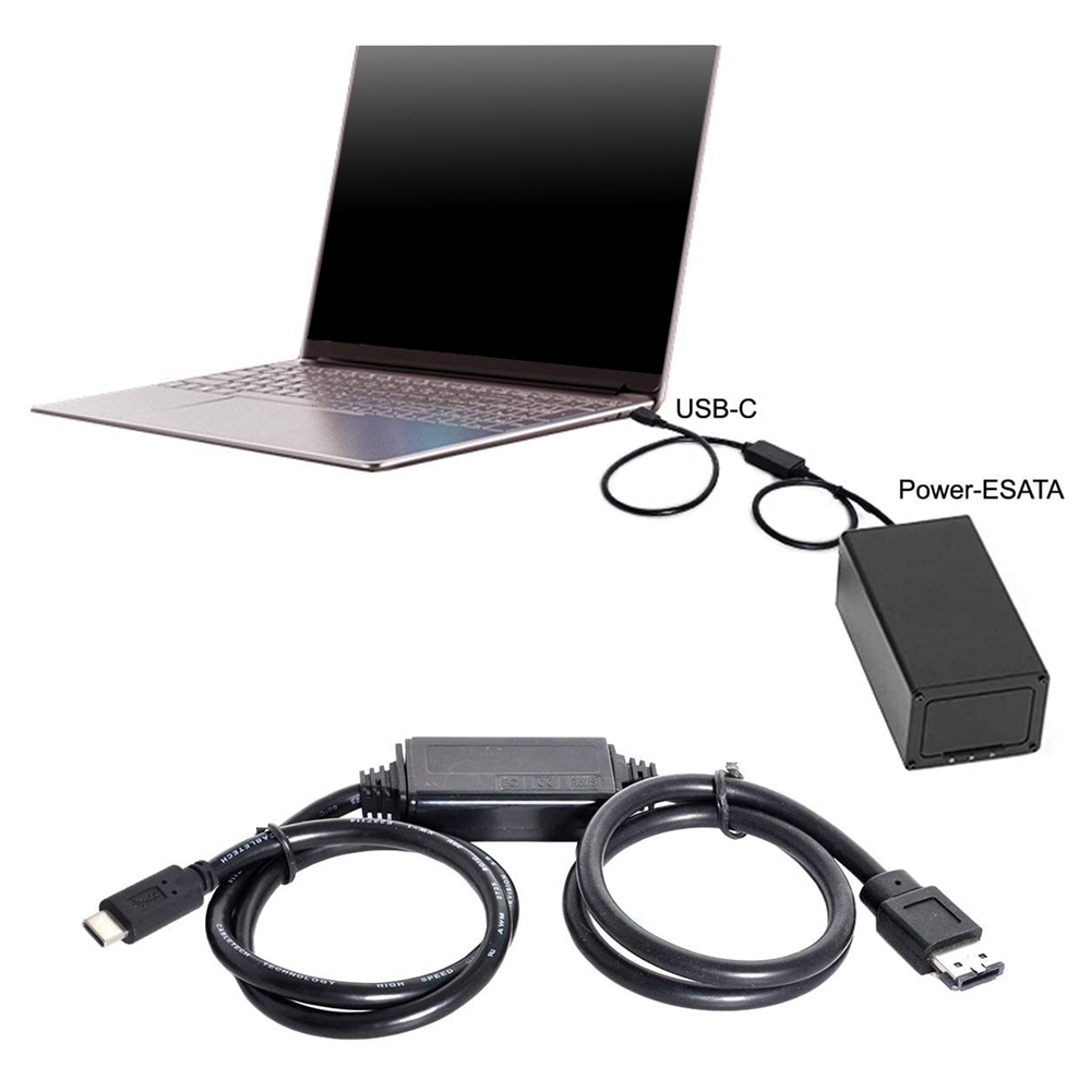 ESATA to USB C Cable USB Type C Male Host to ESATA ESATAp HDD Cable for Laptop PC