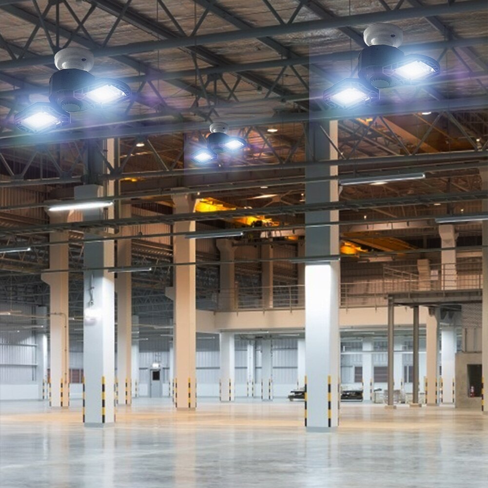 Led Lamp E27 Led Bulb 30/80/200W Lampada Led Light Bulb 220V Foldable Fan Blade Lights lighting for Living Room garage light