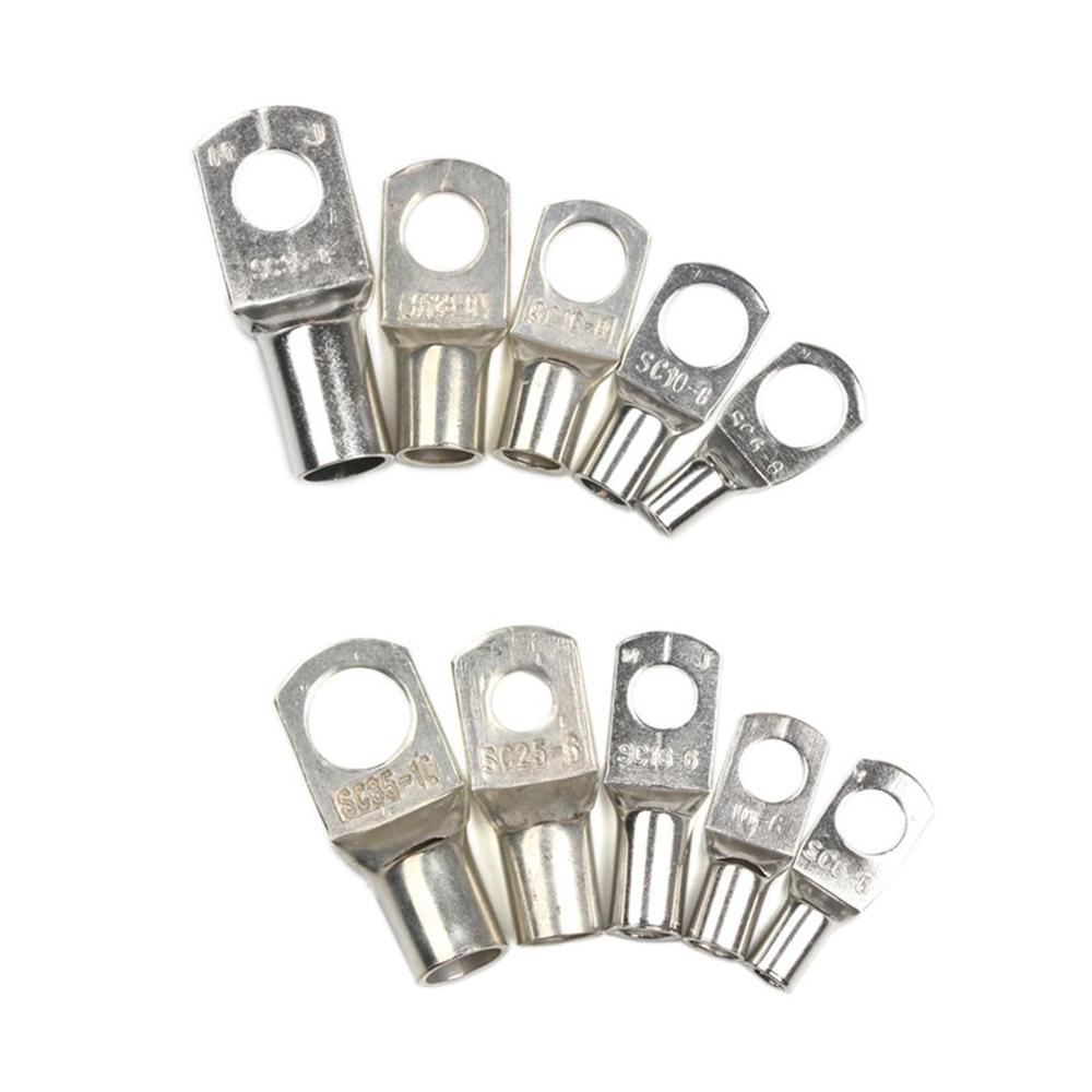 100Pcs Sc Blote Terminals Lug Vertind Koperen Buis Lug Ring Seal Batterij Draadconnectors Blote Kabel Gekrompen/Gesoldeerd terminal Kit
