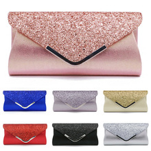 Lady Women Glitter Clutch Wallet Long Evening Wedding Prom Purse Handbag