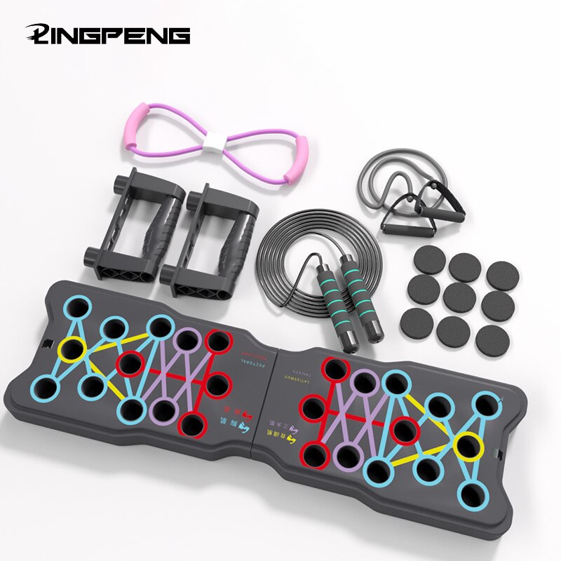 Push Up Board Fitness Band Handvat Voor Mannen Dames Lichtgewicht Opvouwbare Draagbare Push Up Home Gym Apparatuur Voor Krachttraining