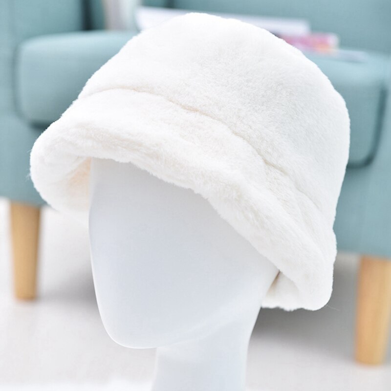 Chapeau en peluche pour femmes, coréenne, coupe-vent tendance, chapeau à bord plat, large, automne et hiver: WT