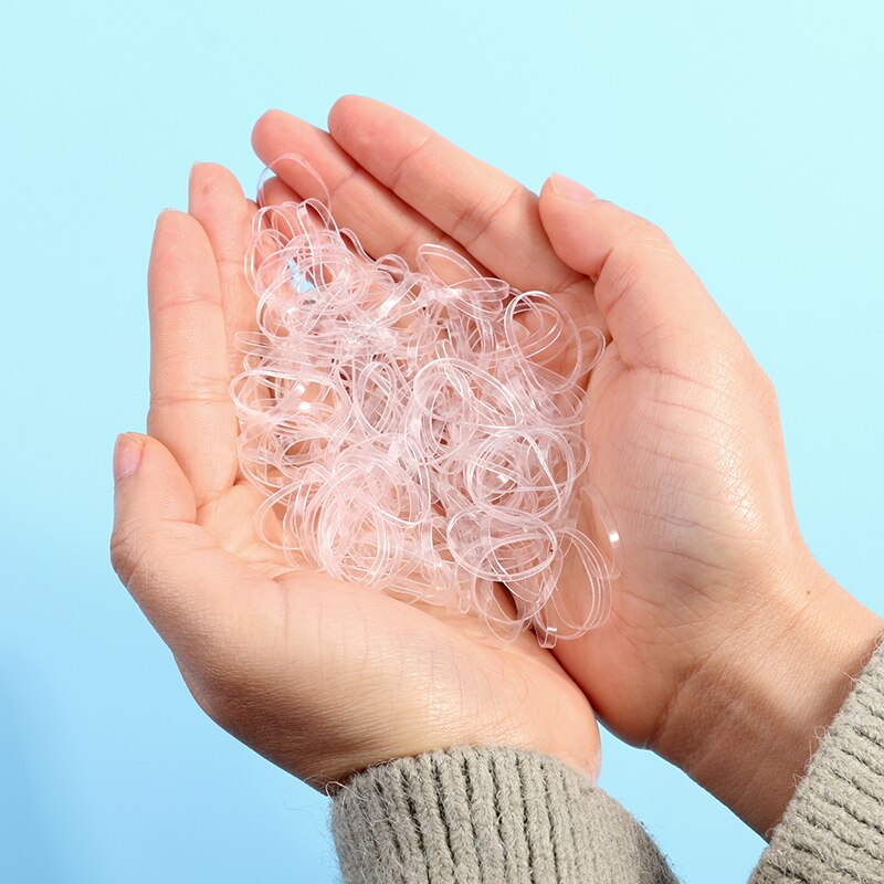 1000PCS/Lot Disposable Gum For Hair Children TPU Rubber Bands Ponytail Holder Elastic Hair Band Girls Scrunchie Hair Accessories