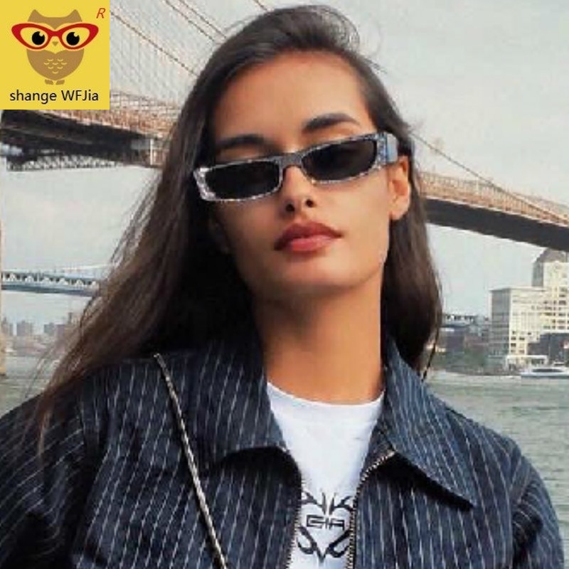 Gafas de sol cuadradas de diamante para mujer, anteojos de sol femeninos de , de tamaño pequeño, de cristal, con degradado, con UV400,
