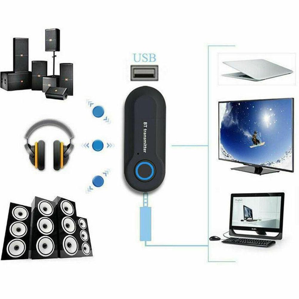 Bluetooth Transmitter 3.5MM Jack Audio Adapter Wireless Bluetooth Stereo Audio Transmitter Adapter For PC TV Headphones