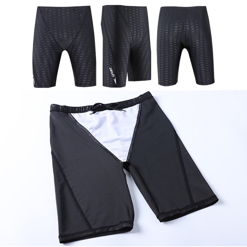 Jungen Badehose Wasserdichte Schnell Trocken Badeanzug Mann Tauchen Lange Badeanzug Boxer Slip Homosexuell Strand kurze Hose Tragen