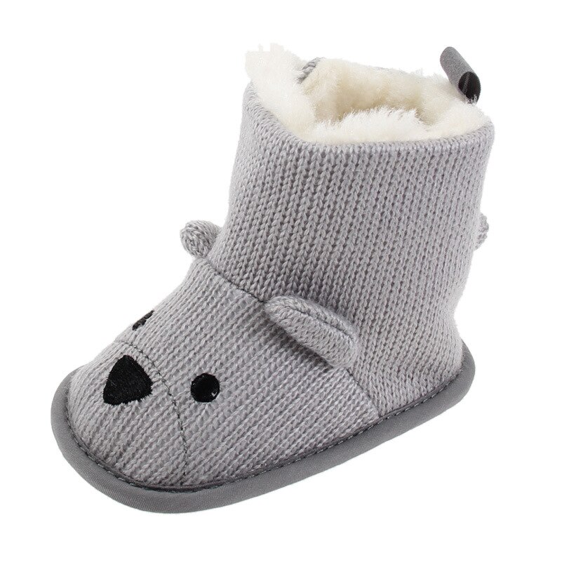 Baby Stiefel Baby Schneeschuhe Weichen Boden Winter Warm Non-slip Schnee Stiefel für Babys: Grau / 2