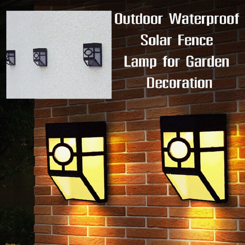 4 Stuks Retro Muur Lampen Led Solar Light Outdoor Waterdichte Verlichting Zonne-energie Lampen Voor Tuin Decoratie Led Straat Verlichting