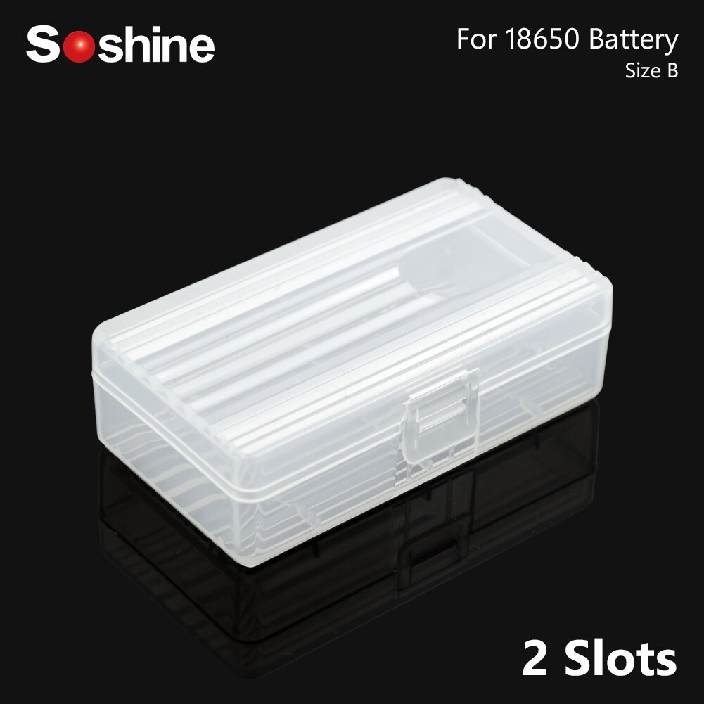 Hard Plastic 18650 Battery Storage Boxes Case Holder With Clip For 1/2/4/8x 18650 4x16340 Rechargeable Battery Waterproof Cases: 2x slots White