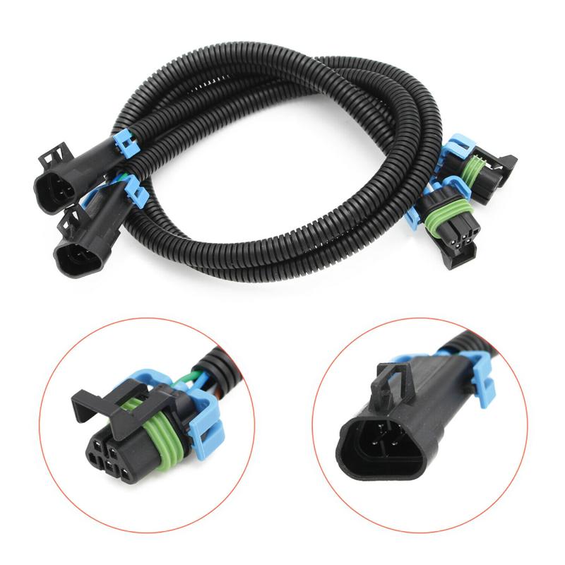 2Pcs 24 inch Oxygen O2 Sensor Extension Wiring Harness for Camaro Corvette LS2 LS3 LS7