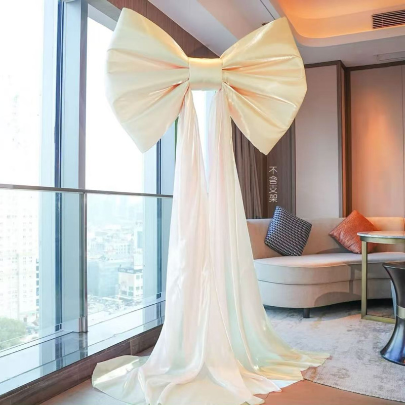 Giant Pink Bow Wall Decor Large Ribbon Wall Decor For Room Decor Party Wedding Booth Event Stage Background Display Christmas
