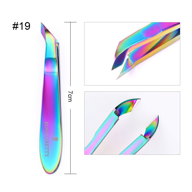 BORN PRETTY 1 PC Nail Art Tool Nipper Nail Cuticle Scissor Dead Skin UV Gel Remover Pusher Nail Stamper: 19