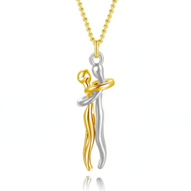 2022 Affectionate Hug Necklace Valentine's Day Couples Anniversary Punk Street Style Pendant Necklace: Style 2